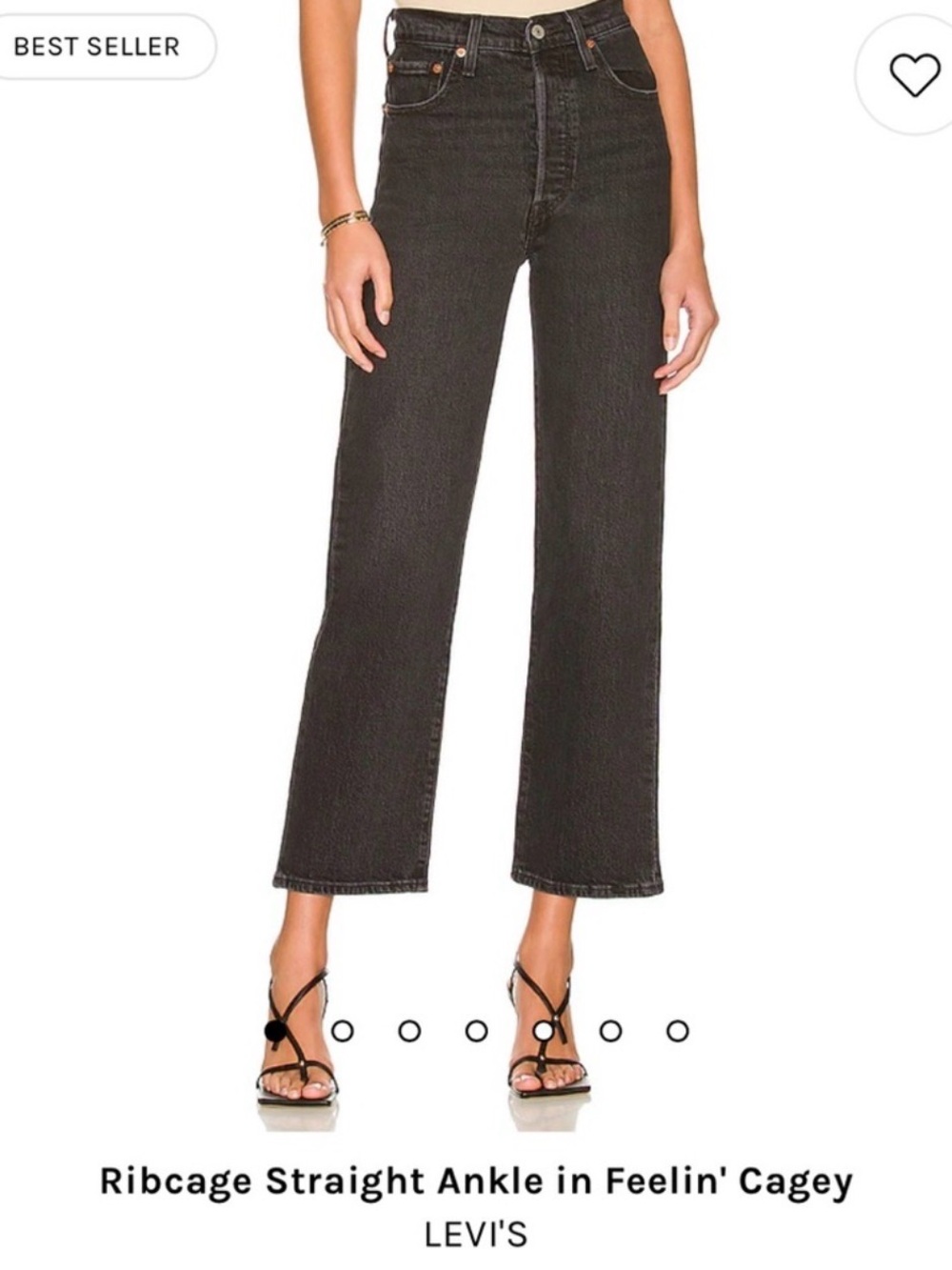 Levi’s black ribcage straight ankle